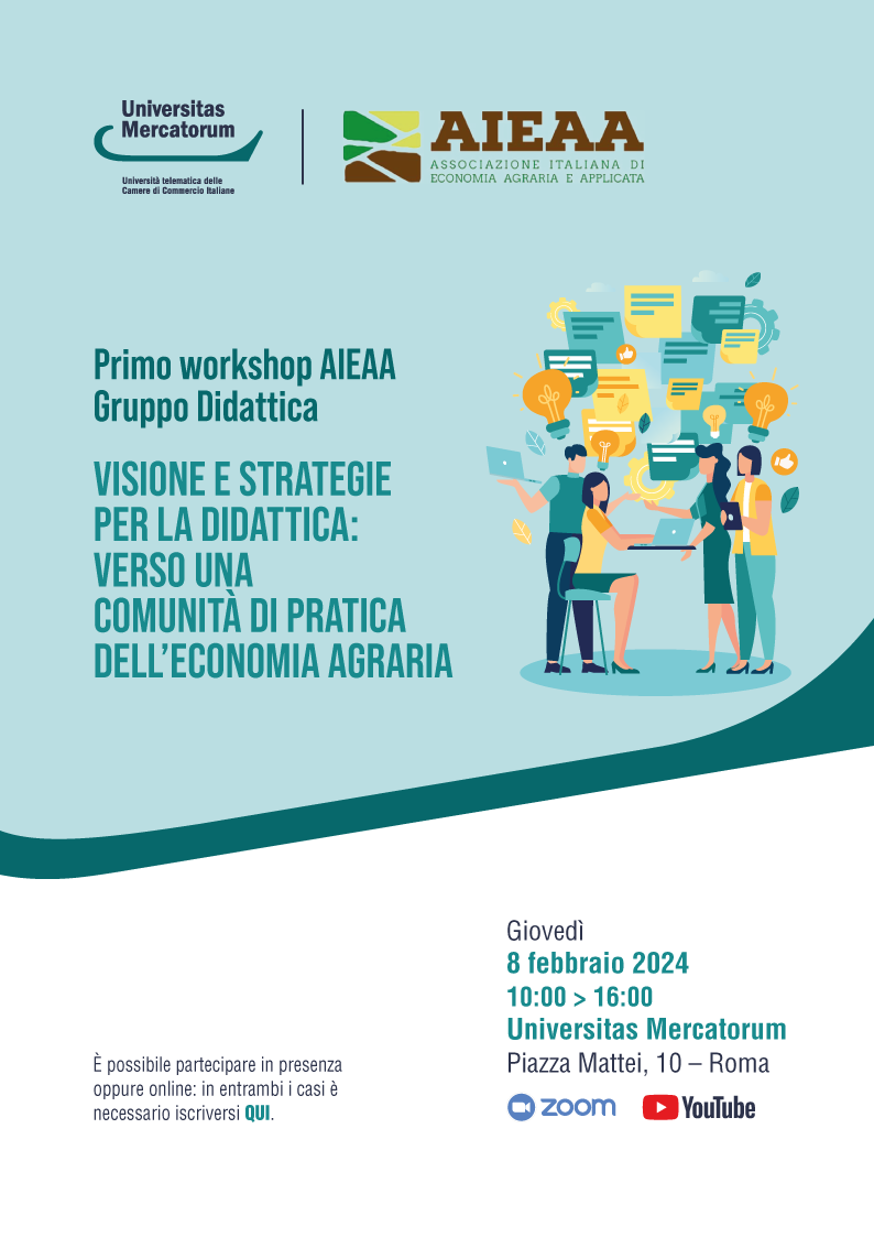 Primo Workshop AIEAA - Visione e strategie per la didattica: verso una comunità di pratica dell'economia agraria